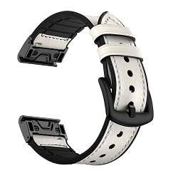 VEVEL 22 x 26 mm Leder-Uhrenarmband QuickFit-Armbänder für Garmin Fenix 7X 7 6 6X Pro 5X 5 Plus 3HR Epix/Instinct 2 Smartwatch-Band, 26mm Fenix 5X 6X, Achat von VEVEL