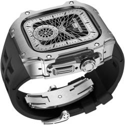 VEVEL Uhrengehäuse aus Metall, Fluorkautschuk, für Apple Watch Ultra 2, 8, 49 mm, Sportuhrenarmband, Uhrengehäuse, Mod-Kit, für iWatch 49 mm, Ersatzzubehör, 49 mm, Achat von VEVEL