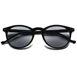 VEVESMUNDO Getönt Lesebrille Sonnenlesebrille Sonnenschutz Lesehilfe Sehhilfe Sonnenbrille mit sehstärke Damen Herren (+2.0, 1 Stück Schwarz Sonnenlesebrille) von VEVESMUNDO