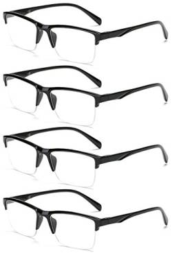 VEVESMUNDO Halbrand Lesebrille Herren Damen Modern Halbrahmen Lesehilfe Sehhilfen Brillen +0.75,+1.0,+1.25,+1.5,+1.75,+2.0,+2.25,+2.5,+2.75,+3.0,+3.25,+3.5,+3.75,+4.0 von VEVESMUNDO