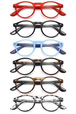 VEVESMUNDO Retro Lesebrillen Damen Herren Vintage Lesehilfe Sehhilfe Arbeitsplatzbrille Nerdbrille Hornbrille mit Stärke von VEVESMUNDO