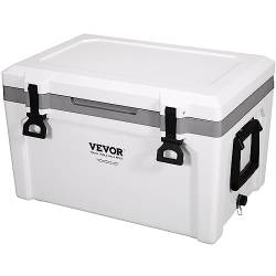 VEVOR Passive Kühlbox Eisbox 57,26 L, Isolierte Kühlbox Camping Thermobox 45-50 Dosen, Campingbox Kühlschrank mit einem Korb, Isolierung Kühlbox Tragbar, Eistruhe Cooler Multifunktional von VEVOR