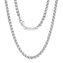 VEXXS Herren Halskette Panzerkette 18K Gold Vergoldet Cuban Link Chain Klassische Halskette, 3/4mm Miami Gliederkette Hip Hop Kubanische Kette für Männer von VEXXS