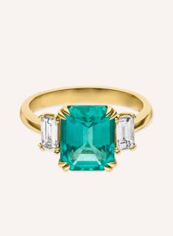 Veynou Ring Eden Aus 14 Karat Gelbgold Mit Smaragd Und Diamanten gold von VEYNOU