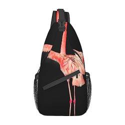 Lollipop Sling Bag Travel Crossbody Rucksack Chest Pack für Männer Frauen, verstellbare linke und rechte Schulter Wandern Casual Daypack, Flamingo, Einheitsgröße von VGFJHNDF