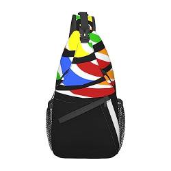 Lollipop Sling Bag Travel Crossbody Rucksack Chest Pack für Männer Frauen, verstellbare linke und rechte Schulter Wandern Casual Daypack, lollipop, Einheitsgröße von VGFJHNDF