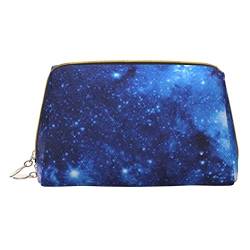 Vogel Liebe Herz Kunst Gedruckt Leder Make-up Tasche für Frauen Mädchen - Kleine Tragbare Reise Kosmetik Organizer Kulturbeutel, Blue Galaxy, Einheitsgröße von VGFJHNDF