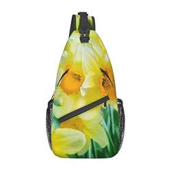 You are My Sunflower Sling Bag Travel Crossbody Backpack Chest Pack for Men Women, Adjustable Left and Right Shoulders Hiking Casual Daypack, Narzissenblume, Einheitsgröße von VGFJHNDF