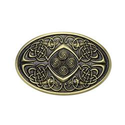 VGOL Keltischer Knoten Gürtelschnalle Vintage Metall Oval Herren Gürtelschnalle Gürtelverschluss für 3,8 cm bis 4 cm Breite Gürtel Herren Gürtel Ersatz Zubehör Bronze von VGOL