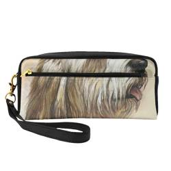 Petite Basset Griffon Vendeen Dog Art, Make-up-Tasche, Kosmetiktasche, tragbare Reise-Kulturtasche, Leder-Federmäppchen für Frauen und Mädchen von VHPNWJOB