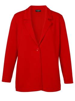 Große Größen: Blazer in Sweatqualität, mit 1-Knopf-Verschluss, rot, Gr.46 von VIA APPIA DUE