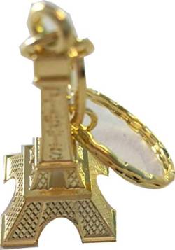 Set mit 50 Schlüsselanhänger aus Metall Paris Eiffelturm – Modell Basic Classic Farbe Metall – 4 Varianten Metall erhältlich – Höhe des Eiffelturms 4 cm, Metall vergoldet, 4CM von VIANAYA