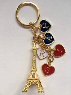 Vianaya Schlüsselanhänger Paris Eiffelturm aus Metall – Modell Eiffelturm + Paris in Buchstaben – Höhe des Eiffelturms 6 cm von VIANAYA