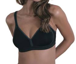 Sassa Damen Sport-BH 10881 BH Sports Bra Ringerrücken schwarz ohne Bügel 75 C von VIANIA!