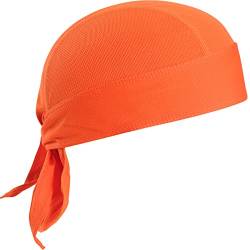 VIAUMBR Bandana Cap Unterm Radhelm Sommer Kopftücher Fahrrad Mütze Kopftuch Piraten Tücher Luftiger Stoff Für Schwimmen Joggen Laufen Wandern Berggehen Radfahren und Motorrad (Orange) von VIAUMBR