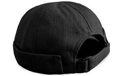 VIAUMBR Dockermütze Kappe Docker Cap MüTZE Hut Kopftuch Fischermütze Herren Damen Unisex (16 Schwarz) von VIAUMBR