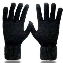 VIAUMBR Handschuhe Herren Damen Strickhandschuhe Winterhandschuhe Touchscreen Fingerhandschuhe Laufhandschuhe Fleece Warme Winddichte Sport Fahrrad Laufen Wandern Radsport von VIAUMBR