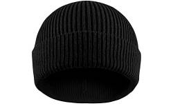 VIAUMBR Mütze Herren Wintermütze Damen Strickmütze Beanie Skimütze Fahrradmütze Running Winter Herbst Thermo Warm Weiche Winddichte Outdoor Sports 17 Schwarz von VIAUMBR