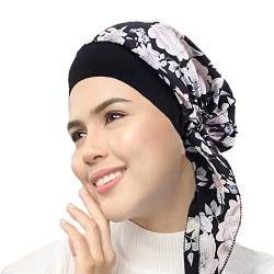 VIAUMBR Mütze Tücher Turban Kopftuch Bandana Head Coverings Kopfbedeckung für Frauen Damen Leicht Weich Seidigen Stoff (3) von VIAUMBR