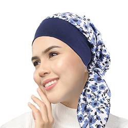 VIAUMBR Mütze Tücher Turban Kopftuch Bandana Head Coverings Kopfbedeckung für Frauen Damen Leicht Weich Seidigen Stoff (4) von VIAUMBR