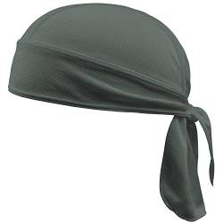 VIAUMBR Piratentuch Bandana Cap Durag Fahrrad Kopfbedeckung Motorrad Kopftuch unter Fahrradhelm Piraten Tuch Pirat Sommer Grau von VIAUMBR