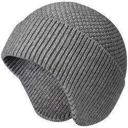 VIAUMBR Wintermütze Herren haube strickmütze Kopfbedeckung Mütze Damen Winter Unisex warme Dicke Skimütze (37 Grau) von VIAUMBR