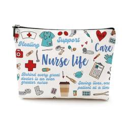 VICBOU Kosmetiktasche für Krankenschwestern, Krankenschwestern, Zubehör für die Arbeit, Kosmetiktasche, Geschenk für Krankenschwestern, Schulabschluss, Krankenschwestern, Woche, NurseLife2, 9.7 x 7 von VICBOU
