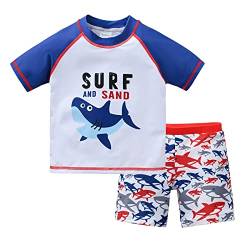 VICROAD Jungen Rash Vest & Short UV Schützend Schwimmanzug Kurzarm Badeshirt von VICROAD
