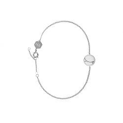 VICTORIA HYDE Armband Damen Armbänder Schmuck Edelstahl Armbänder mit Rundem Marmor Anhänger geschenke für frauen (Weißsilber) von VICTORIA HYDE