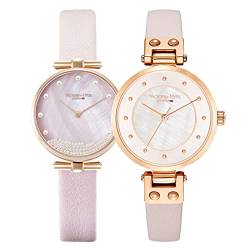 VICTORIA HYDE Damen Armbanduhr Set wasserdichte Rosegold Edelstahlband Quarz Damenuhren für Schwestern Freund (Rosa) von VICTORIA HYDE