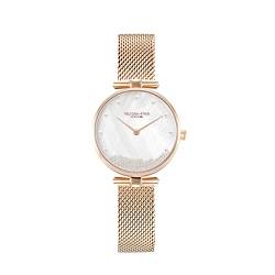 VICTORIA HYDE Damen Uhren Analog Quarz Damenuhr mit Perlmutt-Zifferblatt Armbanduhr Armreif (Gold) von VICTORIA HYDE