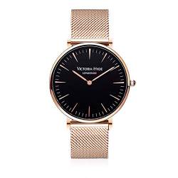 VICTORIA HYDE Herren Damen Unisex Uhr Analoges Quarzwerk Edelstahl Mesh Band von VICTORIA HYDE