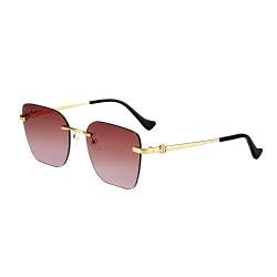 VICTORIA HYDE Sonnenbrille Damen Polarisiert Klassische Retro-Sonnenbrille für Damen (Bräunlichrot) von VICTORIA HYDE