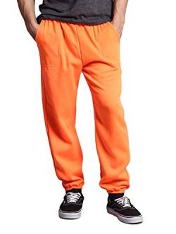 Victorious Herren Basic Fleece Jogger Sweatpants - Orange - Mittel von VICTORIOUS