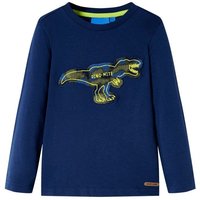 vidaXL Langarmshirt Kinder-Langarmshirt Marineblau 104 von VIDAXL