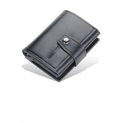 VIDOJI Brieftasche Herren Men Card Wallets Free Name Customized Hasp Small Card Wallets Leather Slim Mini Wallet Qaulity Male Purses (Color : Coffee) von VIDOJI