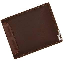 VIDOJI Brieftasche Herren Wallet Short Multi-Function Leisure Card Wallet Cardholder Man's Practical Wallet (Color : Bruin) von VIDOJI