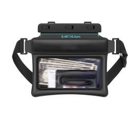 VIDOJI Brusttasche Mobile Phone Waterproof Waist Bag, Floating Dry Bag, Swimming, Skiing, Drifting and Diving Waist Bag (Color : Black) von VIDOJI