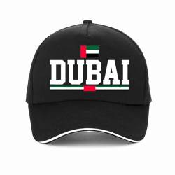 VIDOJI Unisex-Baseballkappe Lustige Dubai Baseballkappe Sommerstil Coole atmungsaktive Golfmütze Männer Frauen Verstellbare Snapback-Hüte von VIDOJI