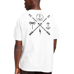 VIENTO Arrows Herren T-Shirt (DE/NL/SE/PL, Alphanumerisch, L, Regular, Regular, Weiß) von VIENTO