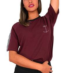 VIENTO Nature Dream Anchor Unisex T-Shirt (XL, Burgunderrot) von VIENTO