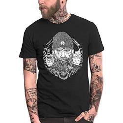 VIENTO Real Captain Herren T-Shirt (Schwarz, XL) von VIENTO