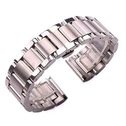 VIGANI Metall-Ersatzband, Armbänder, 316L Edelstahl Uhrenarmbänder Silber 18mm 20mm 21mm 22mm 23mm 24mm Metall Uhrenarmband Armband Armbanduhren Armband Armband (Color : 1, Size : 18mm) von VIGANI