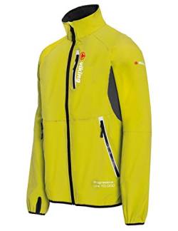 VIKING Softshell Jacke Herren - leichte Funktionsjacke, perfekt für Radfahrer - atmungsaktiv, beständig gegen Wind und Wasser - Godard, Lim/Schwarz, L von VIKING