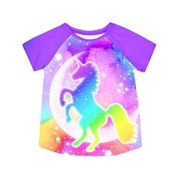 VIKITA Mädchen Kurzarm Baumwolle T-Shirt Top 1-8 Jahre S3113 4T von VIKITA