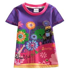 VIKITA Mädchen Kurzarm Baumwolle T-Shirt Top 1-8 Jahre S328 4T von VIKITA