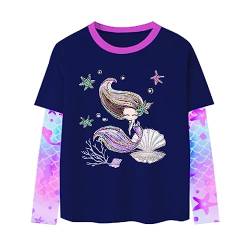 VIKITA Mädchen Langarm Baumwolle T-Shirt Top 1-8 Jahre L3112 7T von VIKITA