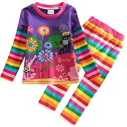 VIKITA Mädchen Schlafanzug Langarm Zweiteiliger Schlafanzüge Set Baumwolle Nachtwäsche Pyjama TZL328F5508 1-2 Jahre von VIKITA