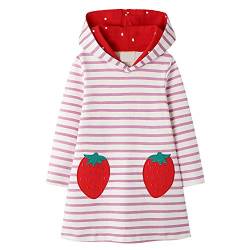 VIKITA Mädchen Sweatshirt Langarm Top Baumwolle Langarmshirt Herbst Winter Freizeit Erdbeere 1-2 Jahre von VIKITA