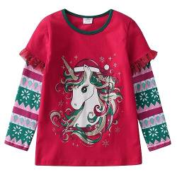 VIKITA Mädchen T-Shirt Langarm Top Winter Casual Kinder Kleidung L3114 11-12 Jahre von VIKITA